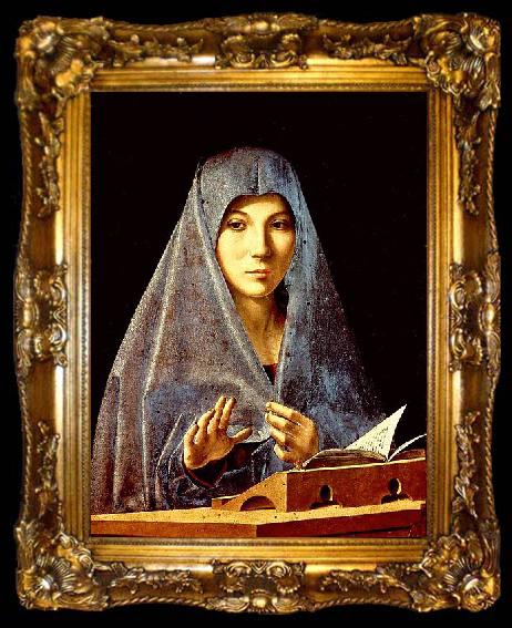 framed  Antonello da Messina Virgin Annunciate, ta009-2
